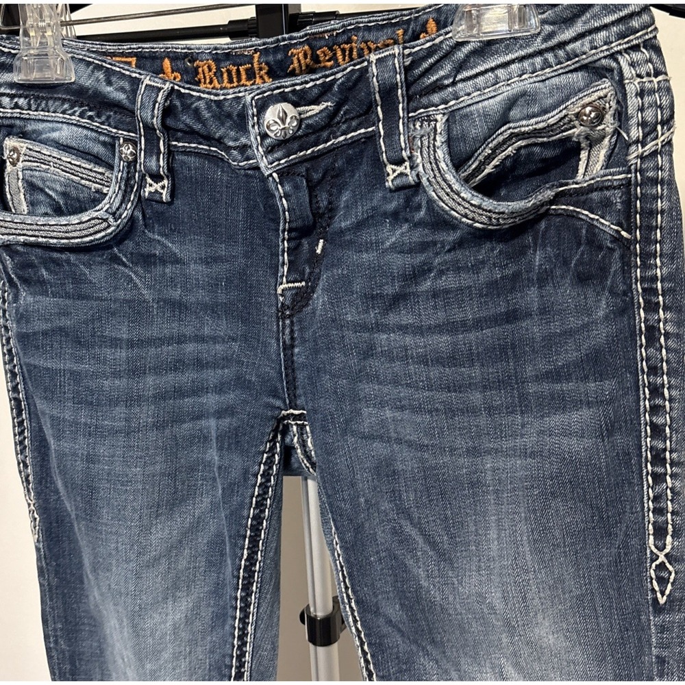Rock Revival Womens Size 28 Johanna Denim Jeans Stretch Blue - Picture 11 of 15